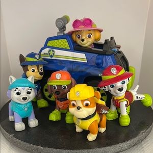 Lot of 6 figurines Paw Patrol Action Figures & truck